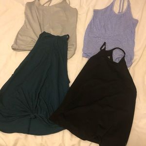 Set of 4 old navy workout tanks